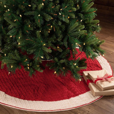 Chenille Christmas Christmas Tree Skirt 60 VHC Brands - The Fox Decor